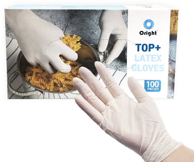 오라이트 라텍스장갑 100매 식품용 아이보리, 미니(XS), 1개