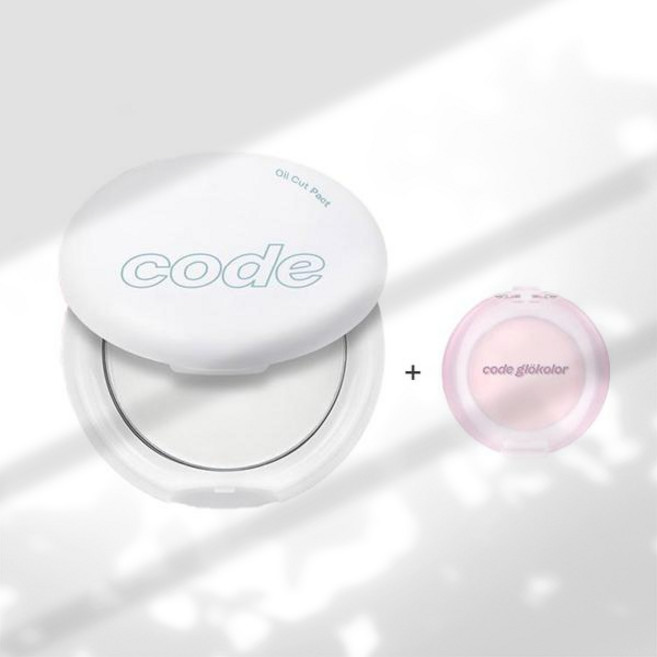 코드글로컬러 오일컷 팩트 핑크빔 미니어처, 오일컷팩트+핑크빔 미니어처, 1세트