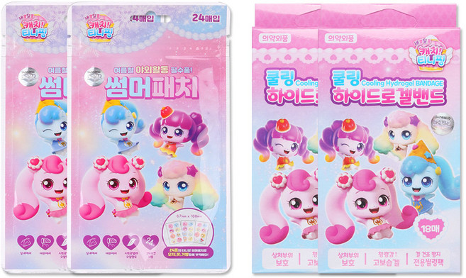새콤달콤 캐치티니핑 썸머패치 24매입 + 하이드로겔밴드 2종, 4세트