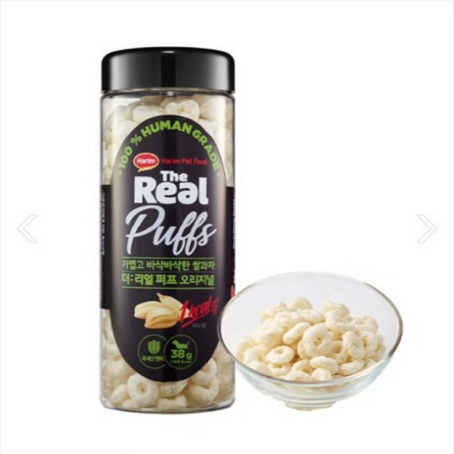 더리얼 퍼프 오리지널 38g 2개 + 고구마 38g 2개+ 바나나 38g 2개 + 사과 38g 2개 (강아지 저칼로리 간식), 1개