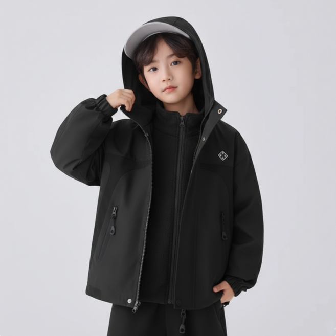 초등 주니어 남녀공용 바람막이 후드점퍼110-150호