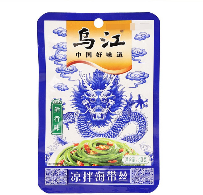 開胃菜 下酒菜 零嘴 重慶特產, 1個, 烏江涼拌海帶絲【鮮香料】50克