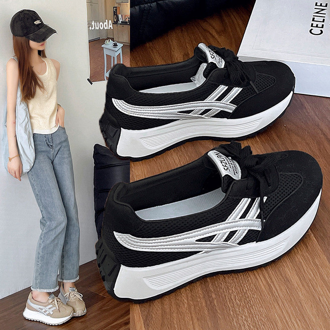 老爹鞋 運動鞋 厚底 休閒復古軟底氣質女鞋 潮流運動鞋
