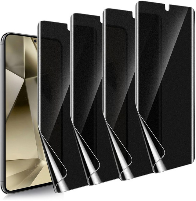 스톤스틸 1+1+1+1 사생활 보호 지문 방지 풀커버 액정 보호 우레탄 필름, 4개