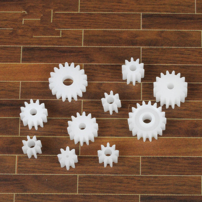 웜기어 플라스틱 모터 샤프트 기어 세트 DIY 헬리콥터 로봇 장난감 183A 8 18 톱니 1 3mm 구멍 직경 10 개, 옵션08) 16-2A