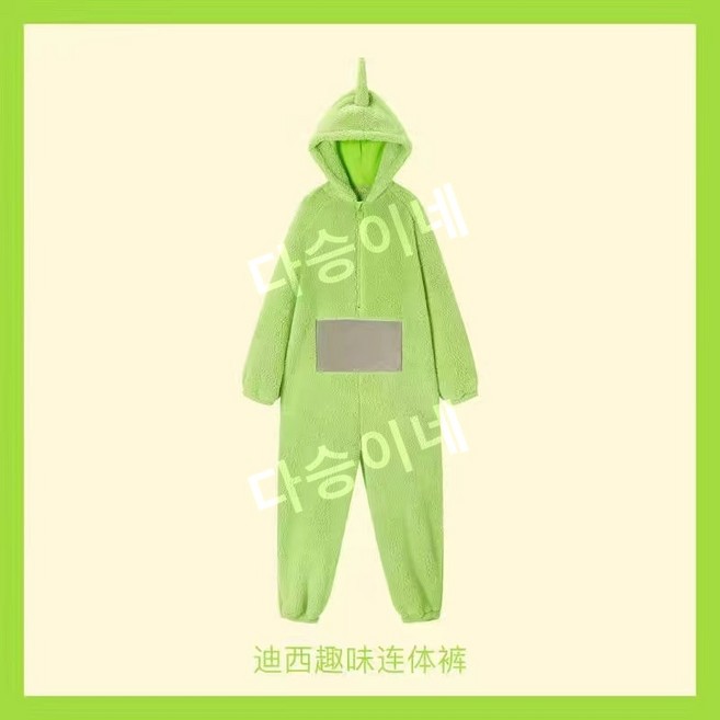 텔레토비 잠옷 어른과 아이 모두 착용 가능 남녀 공용 귀여운 가필드 고양이 만화 강아지 원피스 잠옷