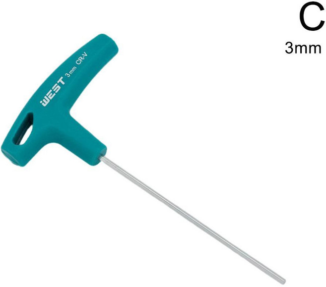 T형 육각 렌치 스크류드라이버 도구 3/4/5/6mm 렌치 핸들 육각 렌치 스패너 HRC52-54 수공구, 3mm