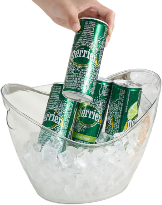 누리아띠 칠링 투명 대용량 손잡이 아이스버켓 아이스버킷, 1개, 8L