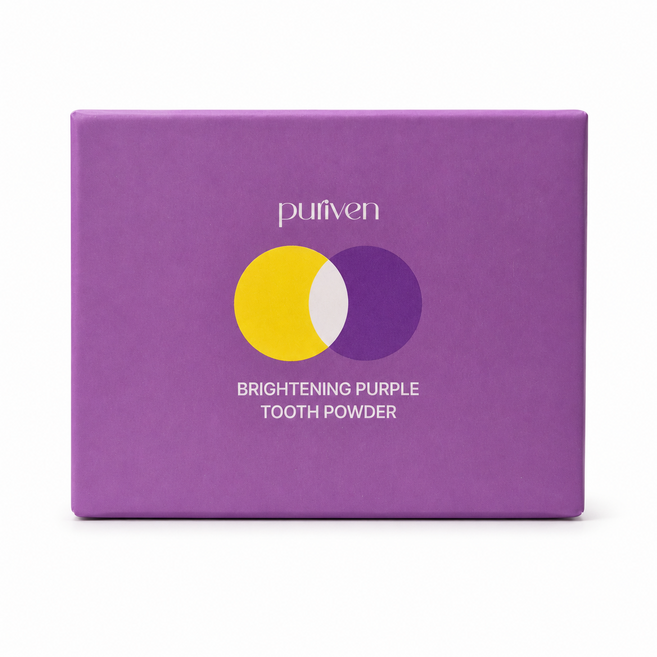 퓨리븐 퍼플 가루치약 보색브라이트닝 가루 치약, 40g, 1세트