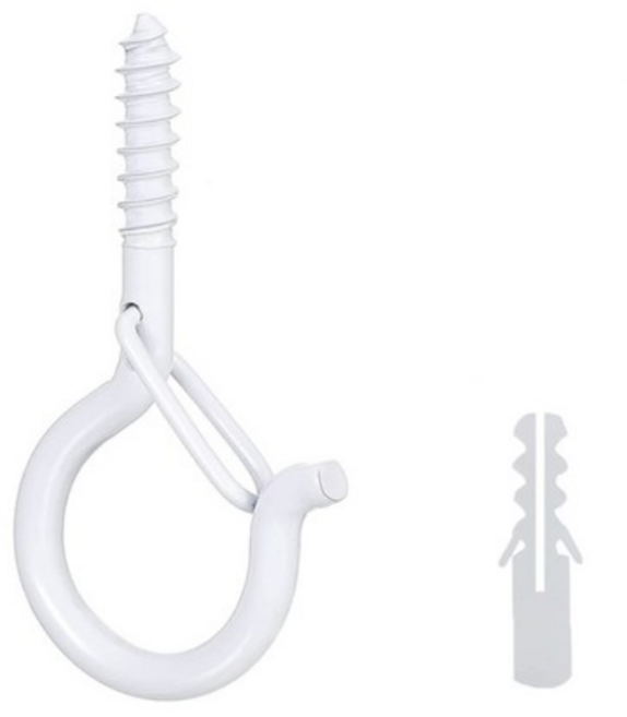 에스케이마켓 물음표 나사고리 후크 잠금형 I타입, 10개, 화이트