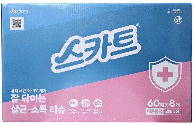 스카트 잘 닦이는 기름찌든때 살균소독티슈, 1세트