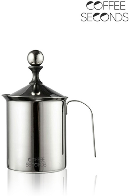 커피세컨즈 더블망 스텐 거품기 400ml, 1개