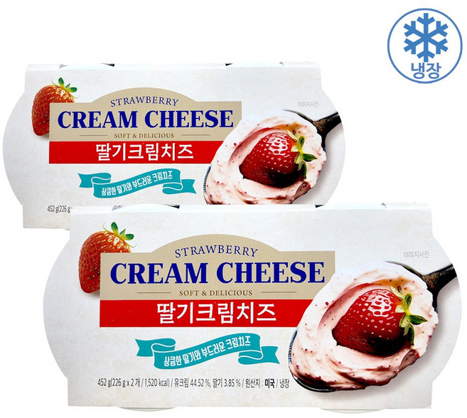 슈라이버 딸기 크림치즈, 4개, 226g