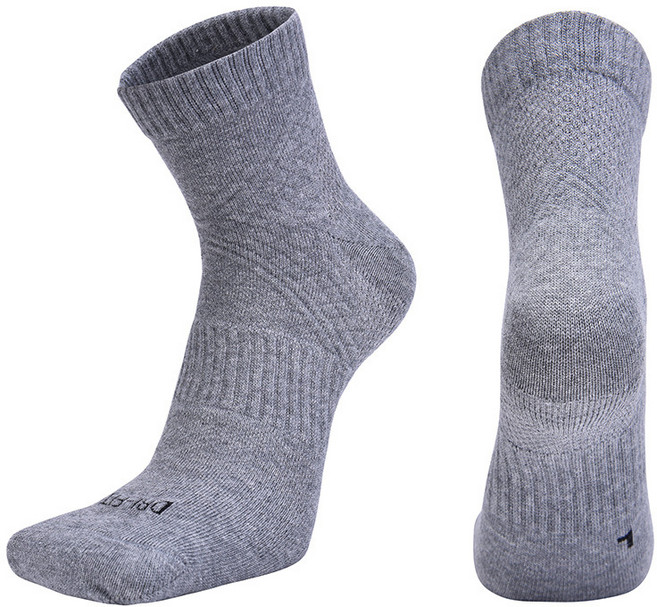 남녀공용 등산 스포츠 중목 장목 양말 흡한 쿠션 양말 4켤레, 4개, 03 여성 그레이