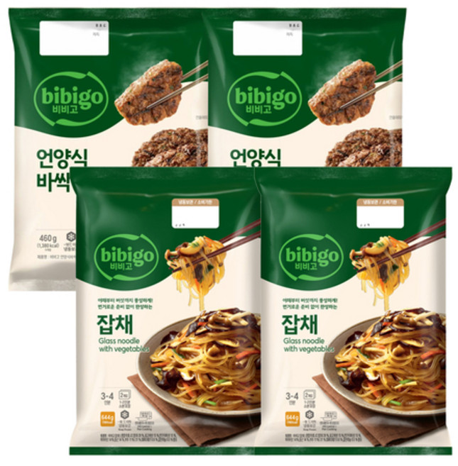 비비고 잡채 644gx2개 + 언양식바싹불고기 460gx2개, 1세트
