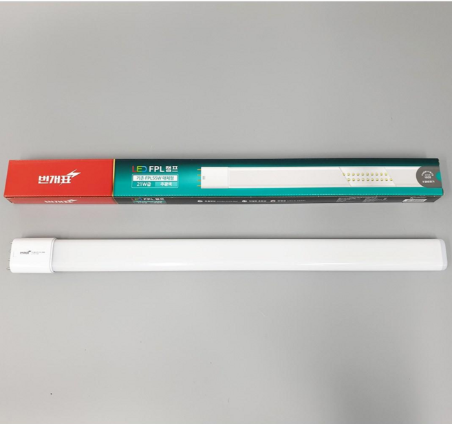 금호전기 번개표 LED 호환형램프 21.1W 삼파장 FPL55W 램프 대체형, 1개
