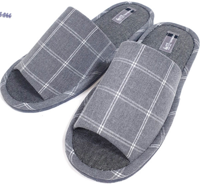 홈앨리스 테오체크 실내화 280mm 300mm 빅사이즈실내화 큰슬리퍼 남성슬리퍼 사무실화, 1개