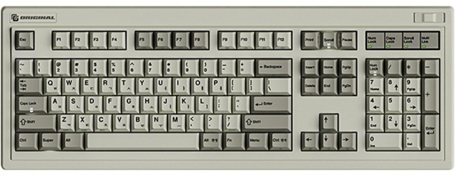 (FL ESPORTS) 유 무선 블루투스 기계식 키보드 OG104 레트로 그레이 컬러 저소음크림축, OG104 저소음 크림축, 제조사축