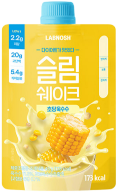 랩노쉬 슬림쉐이크 초당옥수수, 45g, 7개