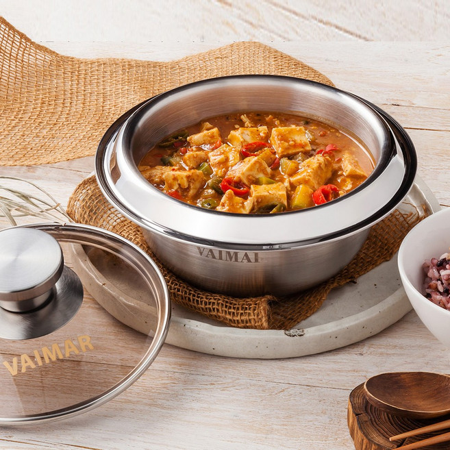 통3중 인덕션 하이라이트 가스렌지 가마솥, IH스텐 통삼중 가마솥(18cm), 1개