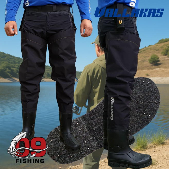 발라카스 허벅지 장화 VLBP09-1 해루질용 핀펠트타입, 270, 블랙