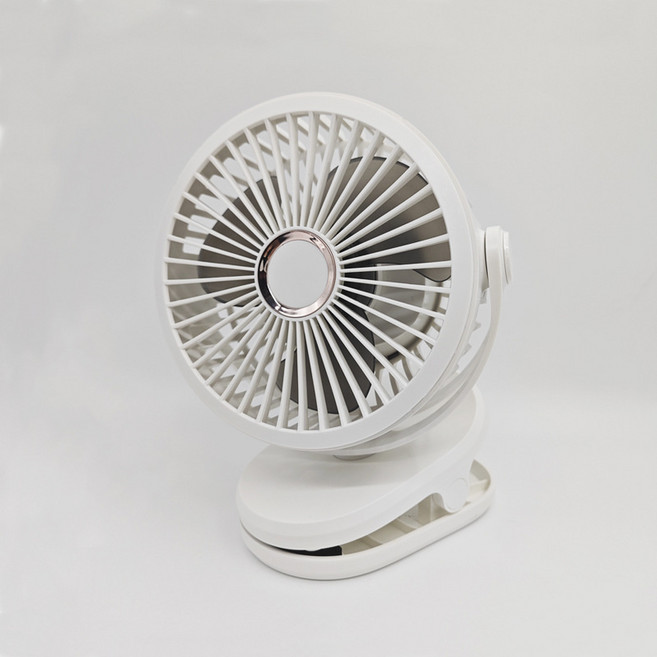 夾子空調風扇辦公桌面便攜式迷你家用USB長續航靜音電風扇, 1pcs 5000毫安, 白色