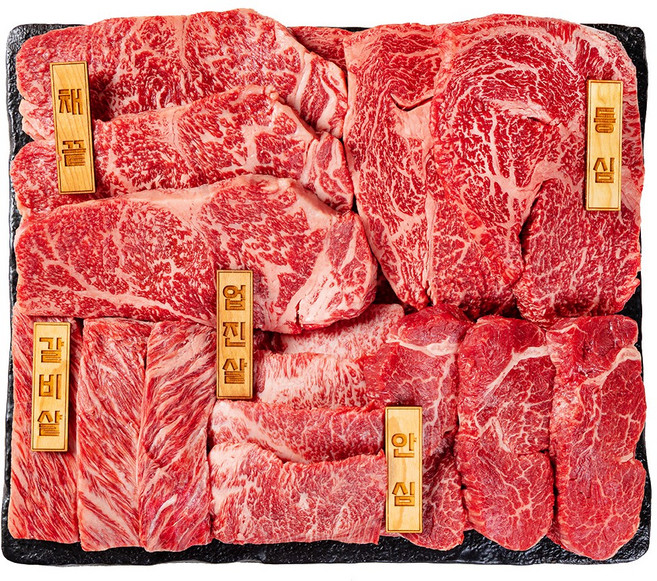 [한우맘] 1등급 한우 선물세트 정찬 1.1kg 고급포장, 1개