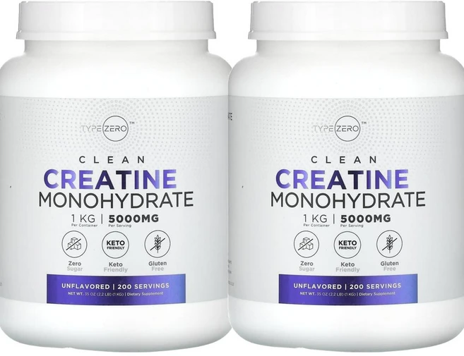 타입제로 클린 크레아틴 모노하이드레이트 1 kg TypeZero Clean Creatine Monohydrate Unflavored 1kg, 2개 - 쿠팡