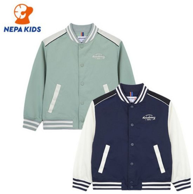 [백화점 매장판] 네파 키즈 NEPA 공용 바시티자켓 남아옷 여아옷 아동공용 보머자켓 캐주얼 스포티 야구점퍼 야구잠바 아우터