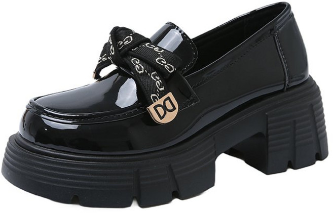 힐슈빌 발편한 통굽 로퍼 구두 키높이 청키 여성 단화 U6-524