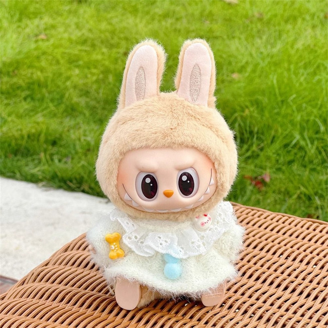 besteffie 적용모델 라부부옷 귀여운 인형 옷 소프트 편안한 소재 레이스 프릴장식 원피스 어린이 선물추천 K83, 사진색, 1개