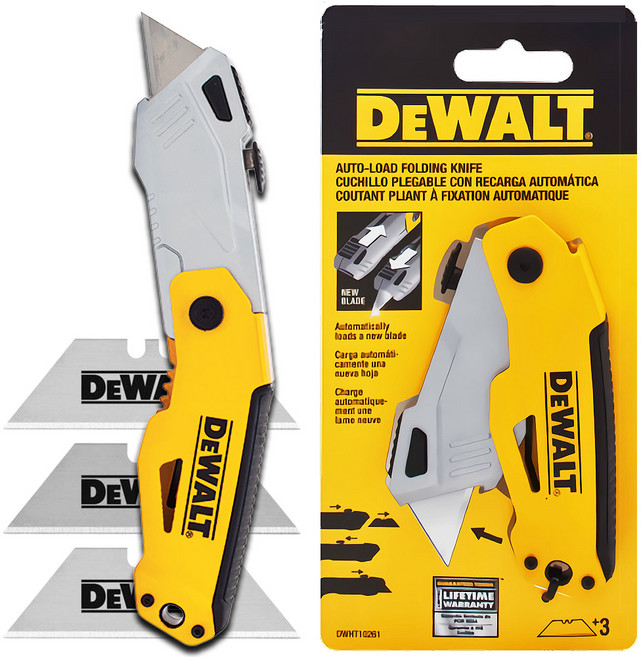디월트 오토로딩 유틸리티 다용도 접이식 칼 캠핑 폴딩 나이프 DWHT10261, 1개