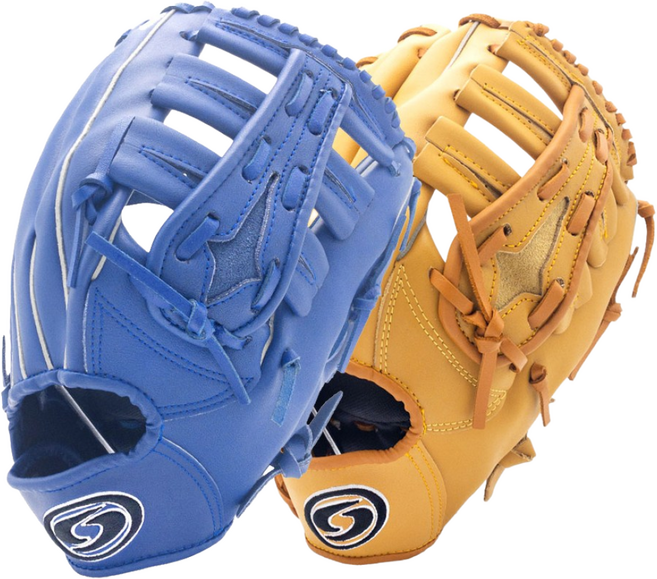 썬버드 천연 소가죽 야구글러브 S203 13인치 외야글러브 우투 좌투, 13인치-블루 좌투