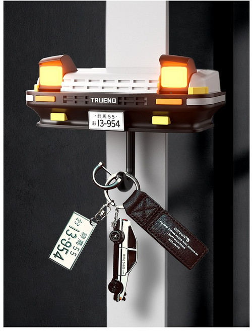 무타공 부탁식 걸이 자동차키걸이 현관문 인테리어 접착식 열쇠걸이 키홀더 키걸이무크 헤드라이트 키홀더 현관키걸이 후크벽걸이, 화이트