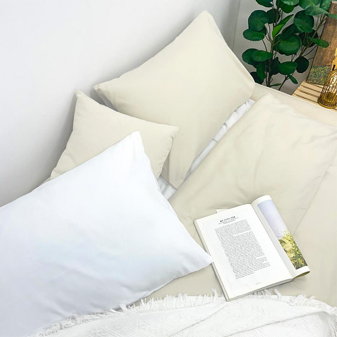 몽트노블 순면 60수 호텔 침구 이불커버, 오트밀