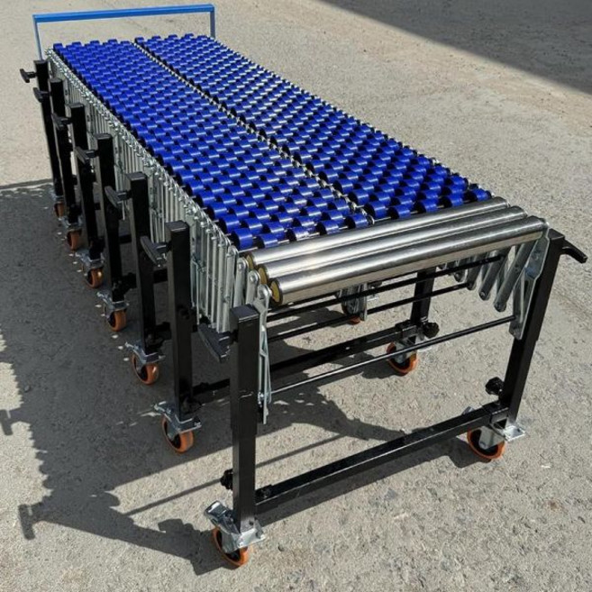 컨베이어레일 자바라 수동 물류 상하차 벨트 택배 운반 롤러 컨베이어 레일, A. 2세대 65cm