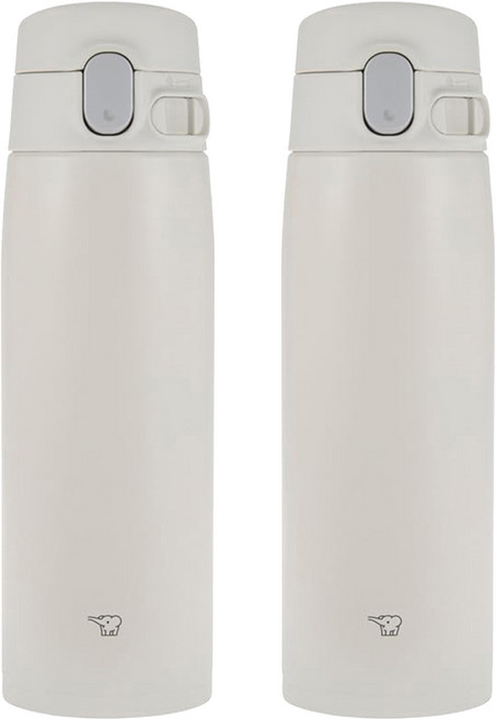 ZOJIRUSHI 象印 一鍵式馬克杯保溫保冷輕量隨行杯 標準型 SMSF60WM, 白色, 600ml, 2個