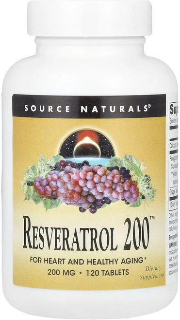 새해 첫좋은선물 Source Naturals Resveratrol 200™ 200mg 120정 제대로 할인합니다, SourceNaturalsResveratrol20020, 1개 - 쿠팡