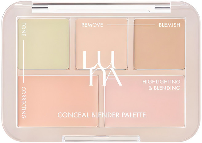 루나 컨실 블렌더 팔레트 6g, 1개, 1호 클리어 커버