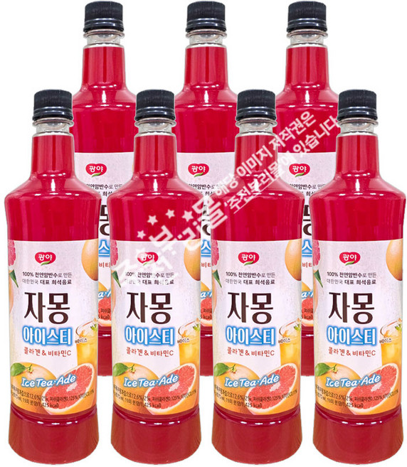 광야식품 자몽 베이스 아이스티, 970ml, 7개