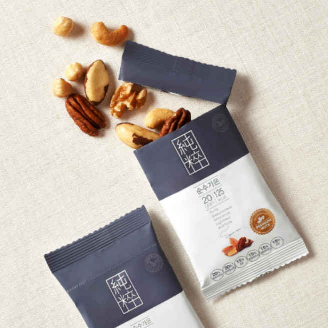 산과들에 하루견과 순수가온 20g 30봉 낱봉, 30개