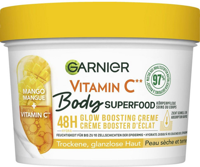 독일 가르니에 Garnier Body Superfood Mango 망고 비타민C 바디 슈퍼푸드 바디크림, 1개, 380ml