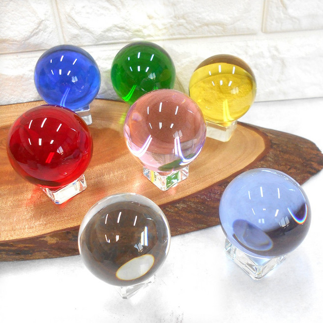 유리구슬 6cm 크리스탈소품 수정구슬 크리스탈구슬, 초록