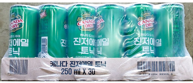 캐나다드라이 (코카콜라 진저엘 250g 30개), 30개, 250ml