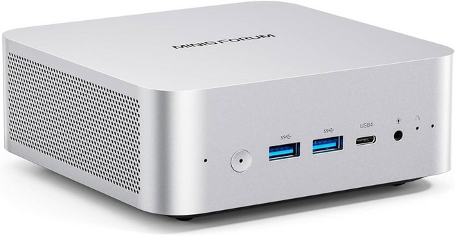 미니포럼 미니 PC AI X1 Pro AMD Ryzen AI 9 HX370(12코어/24 스레드 최대 5.1GHz) 및 AMD Radeon 890M 미니 게이밍 컴퓨터 64GB, X1-255-Barebone