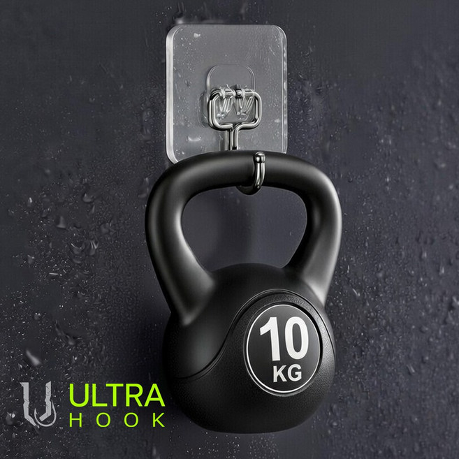 울트라후크 초강력 무타공 접착식 후크, 투명, 10개