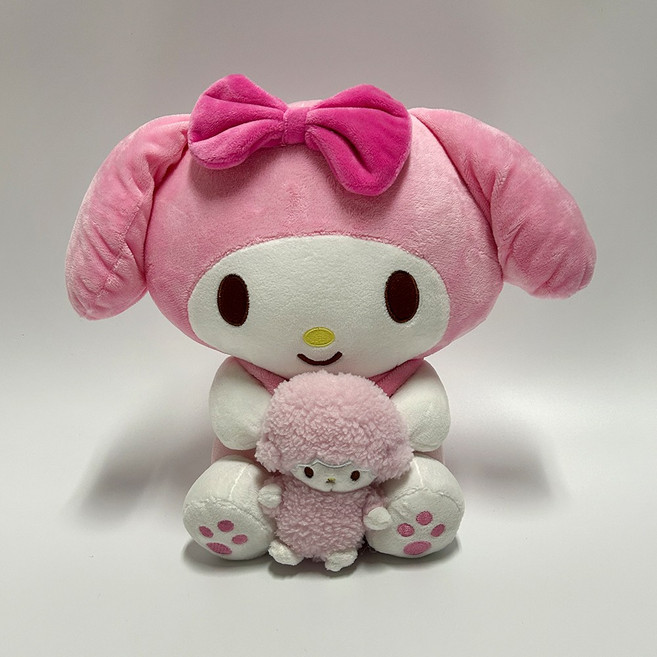 정품 산리오 인형 키티 애착인형 크리스마스 선물 (쇼핑백제공), 1개, 마이멜로디, 25cm