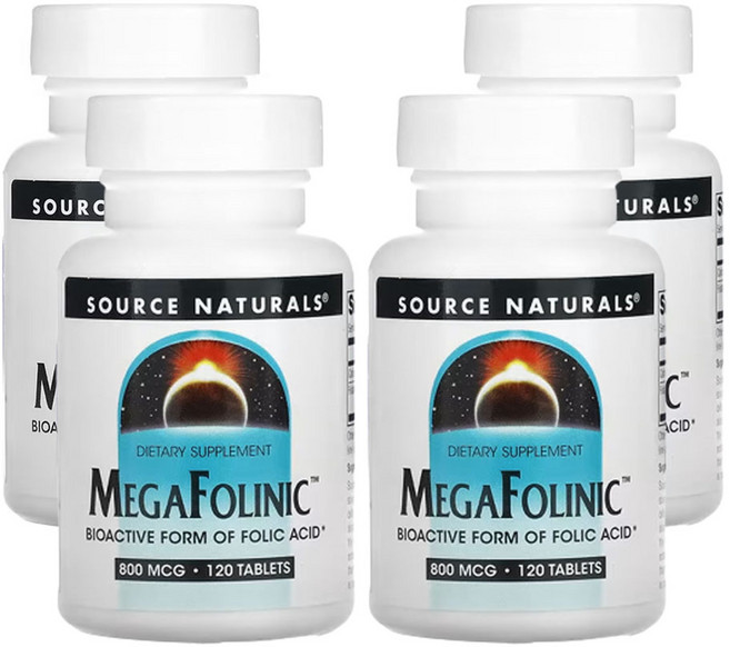 소스네츄럴스 메가폴리닉 800 mcg 120 정, 4개
