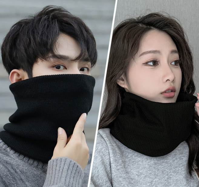 톨라 기모 말고 더 따뜻한 융털 넥워머 남여공용 2개 블랙 그레이