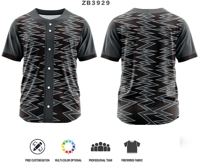 사용자 정의 남자 단추 야구 저지 승화 팀 로고 이름 번호 여성 유니폼 디자인 나만의 ZB3928, 12 M, 10 ZB3929